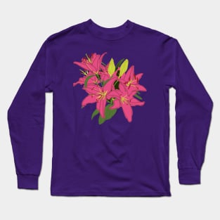 Flowers Stargazer Lily Long Sleeve T-Shirt